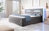 Boxspringbett Sunshine mit indirekter Beleuchtung, USB und Stauraum 160x200 Grau H3 Bild 4