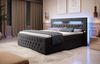 Boxspringbett Sunshine mit indirekter Beleuchtung, USB und Stauraum 160x200 Grau H3 Bild 3