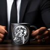 speecheese Tasse Heulender Wolf Tasse in Schwarz Bild 5