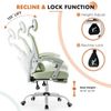 Sweetcrispy Büro-Computer-Schreibtisch Stuhl, Gaming-Stühle für Erwachsene, High-Back Mesh Rolling Swivel Reclining Stühle mit Rädern, Bequeme Lendenwirbelstütze, Bequeme Arme Grün Bild 5