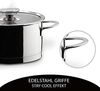 Berndes Kochtopfset Millesima 4-tlg. mit Glasdeckeln, Töpfe, Stieltopf, Edelstahl, Silber, 066105 Bild 3