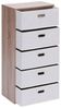 5 five simply smart 5Five – Kommode „Dress UP“ in Beige – 5 Schubladen – 50 x 30 x 100 cm – Funktionale Aufbewahrungsmöglichkeit, Schlafzimmerorganisation, stilvolles und praktisches Möbelstück Bild 3