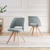 B&D home Esszimmerstuhl MARY 2er Set | Cord Küchenstuhl Polsterstuhl für Küche, Esszimmer, Büro | modern landhaus | Blau Bild 2