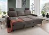 Ecksofa >Pris< Schlaffunktion, Stauraum, anthrazit - 234x88x147 (BxHxT) Bild 2
