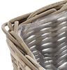 Pflanzkorb "Koboo Grey" aus Rattan, quadratisch, grau, groß, Blumentopf, Pflanzkübel, Pflanztopf für Draußen, Blumenkübel Bild 3