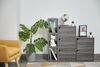 Iris Ohyama, Bücherregal, 3-stufiges Regal, 14 cm breite verstellbare Regale, Stabil, Industriell, Waschküche, Wohnzimmer, Eingangsbereich, Schlafzimmer, Büro - Open Wood Rack OWR-200- Eiche Grau Bild 4