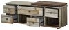 Sitzbank >Britta< in Driftwood Nachbildung aus Kunststoff - 130x47x40cm (BxHxT) Bild 3