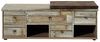 Sitzbank >Britta< in Driftwood Nachbildung aus Kunststoff - 130x47x40cm (BxHxT) Bild 2
