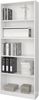 Dmora - Boston Bücherregal, Lineares Bücherregal mit 4 Regalen, Büro- oder Schlafzimmerregal, Modernes Bücherregal, 80x28h201 cm, Weiß Bild 4
