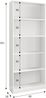 Dmora - Boston Bücherregal, Lineares Bücherregal mit 4 Regalen, Büro- oder Schlafzimmerregal, Modernes Bücherregal, 80x28h201 cm, Weiß Bild 2