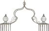 DanDiBo Rosenbogen mit Tor Pforte Metall 275x170 cm Rundbogen Torbogen Pergola 110241 Schmiedeeisen Rankhilfe Gartentor Bild 4