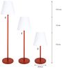 greemotion Solar-LED-Stehleuchte Outdoor, 3-fach Höhenverstellbare, Rot Bild 3