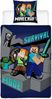 MTOnlinehandel Bettwäsche Minecraft 135x200 + 80x80 cm, 100 % Baumwolle, Renforcé, 2 teilig, coole & starke Kinder- und Jugendbettwäsche " Minecraft Survival " Bild 2