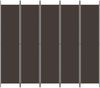 vidaXL 5-tlg. Paravent Braun 250x220 cm Stoff 350203 Bild 3