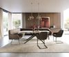 Esszimmerbank Taya-Flex 285x190 cm Strukturstoff Soft Taupe Kufengestell flach Effektfinish Titan Taschenfederkern Rechts Bild 4