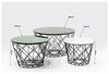 Kare Design East Cost (3/Set), Schwarz/Weiß/Grün, Wohnzimmertisch, Beistelltisch, Stahl Gestell, Marmor Tischplatte, 46 x 80 x 80 cm (H/B/T) Bild 3