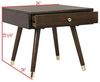 SAFAVIEH Modern Accent Table with Wooden , in Black and Brass, 40 X 40 X 70.48 Bild 2