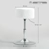 HOMCOM Barhocker mit Metallgestell, Cordoptik, Fußstütze (höhenverstellbar Küchenstuhl, 1 St, gepolstert 360° drehbar Barstuhl), für Küche, Wohnzimmer, Esszimmer Weiß Bild 3