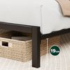 Zinus Kai Bett 140x190 cm – langlebiger Lattenrost aus Bambus und Metall mit Kopfteil – einfache Montage – Höhe 80 cm – Metallbett mit Lattenrost – kein Lattenrost erforderlich – Schwarz und Braun Bild 5