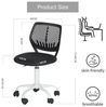 FurnitureR Teenage, Height Adjustable Armless Task, Colourful Study for Home and Computer, Ergonomic & Swivel Office, 40,5 x 44 x 87 cm, Schwarz, Metall, 44 x 40 x 87 cm Bild 2