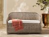 Gartenbank mit Auflage SUSUA 150 cm Rattan Naturfarben Bild 2