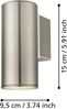 Eglo 94106 Aussen-LED RIGA Up & Downlight edelstahl, GU10 max. 1X3W Bild 4