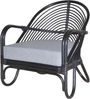 Relax-Sessel aus Rattan handgeflochten, schwarz lackiert, inkl. Kissen Bild 4