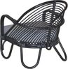 Relax-Sessel aus Rattan handgeflochten, schwarz lackiert, inkl. Kissen Bild 3