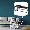 'Keno' Couchtisch 2er-Set , Mamor/ Metall schwarz Bild 4