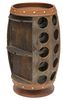 DanDiBo Weinregal Holz Braun 360° Drehbar Weinfass 71 cm 9205-R Bar Flaschenregal Flaschenständer Fass Holzfass Weinschrank Bild 2
