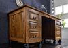 Schreibtisch Sheesham 150x70x75 braun lackiert NEW BOSTON #206 Bild 4