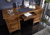 Schreibtisch Sheesham 150x70x75 braun lackiert NEW BOSTON #206 Bild 5