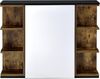 Badezimmerschrank Harstad 64x80x20 cm Dunkler Holzton / Schwarz en. casa Bild 5