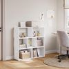eSituro Bücherregal mit 7 Fächern, weißes Regal für Wohnzimmer Schlafzimmer Büro, Würfelregal 100 x 100 x 30 cm, Raumteiler aus Holzwerkstoff, Aufbewahrungsregal stehend, SBKC0042 Bild 4