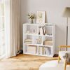 eSituro Bücherregal mit 7 Fächern, weißes Regal für Wohnzimmer Schlafzimmer Büro, Würfelregal 100 x 100 x 30 cm, Raumteiler aus Holzwerkstoff, Aufbewahrungsregal stehend, SBKC0042 Bild 2
