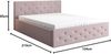 Polsterbett VALI 90x200 mit Matratze, Bettkasten und Lattenrost. Farbe: Flamingo 19 Bild 2