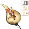 Spetebo LED Solarleuchte Gartenstecker Flamme mit LED Glaskugel - 2er Set, Solar betrieben, LED fest integriert, gelb, mit Flammenlicht Bild 3