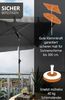 4smile Sonnenschirmhalter Balkongeländer SunnyBoy, Sandbraun - Kompakte Sonnenschirm Halterung Balkon, flexibel verwendbar - Schirmhalterung Balkongeländer ersetzt Sonnenschirmständer Balkon Bild 4