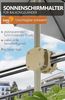 4smile Sonnenschirmhalter Balkongeländer SunnyBoy, Sandbraun - Kompakte Sonnenschirm Halterung Balkon, flexibel verwendbar - Schirmhalterung Balkongeländer ersetzt Sonnenschirmständer Balkon Bild 2