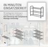 Amig - Schuhregal aus Metall mit 3 Ablagen für 9 Paar - 65 x 25 x 53,5 cm - Schuhablage aus schwarzem Stahl - Ideal für Schlafzimmer, Flur oder Kleiderschrank Bild 4