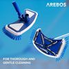 Arebos Poolbürste Bodensaugerbürste für Pool mit Ø 32/38 mm Schlauchanschluss Blau-Weiß, Inklusive besonders schnellen Clip-Systems Bild 3