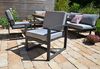 Ecklounge Santorini ACACIA Wood XL + 160x80cm Tisch höhenverstellbar + 2 Lounge Sessel + 1 Hocker Bild 5