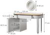 Schminktisch Mia Weiß/Naturholz 120 cm mit LED-Spiegel Vicco Bild 3