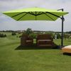 Gastronomie-Ampelschirm HWC-A96, 3x3m (Ø4,24m) Polyester Alu/Stahl 23kg ~ grün mit Ständer, drehbar Bild 2