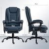 Vinsetto Schreibtischstuhl mit 7 Punkt Massage, mit Liegefunktion, Fernbedienung (Bürostuhl, 1 St), 120 kg belastbar, für Arbeitszimmer, Büro, Blau Bild 3