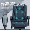 Vinsetto Schreibtischstuhl mit 7 Punkt Massage, mit Liegefunktion, Fernbedienung (Bürostuhl, 1 St), 120 kg belastbar, für Arbeitszimmer, Büro, Blau Bild 4