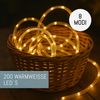 COZY HOME LED-Lichterkette Schlauch LED Stecker & Solar -, 200 LED I 8 Modi & Timer I 12m I Lichtschlauch I Outdoor Bild 5
