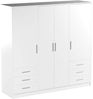 Forte 'Jupiter' Kleiderschrank, weiß matt, 4-türig, 207x200 cm Bild 4