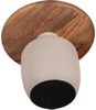 DRW Set mit 2 Beistelltischen aus Holz und Metallsockel in Natur und Beige, 60 x 60 x 47 cm Bild 3