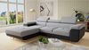 Ecksofa Divo mit Schlaffunktion, Bettkasten und einstellbare Kopfstützen (Schwarz + Grau (Soft 011 + Sawana 21), Ecksofa Links) Bild 2